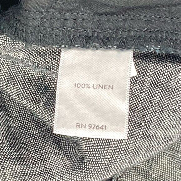 J. Jill Linen Pants Womens Large Petite Gray Wide Leg Elastic Waistband Relaxed - Picture 15 of 15